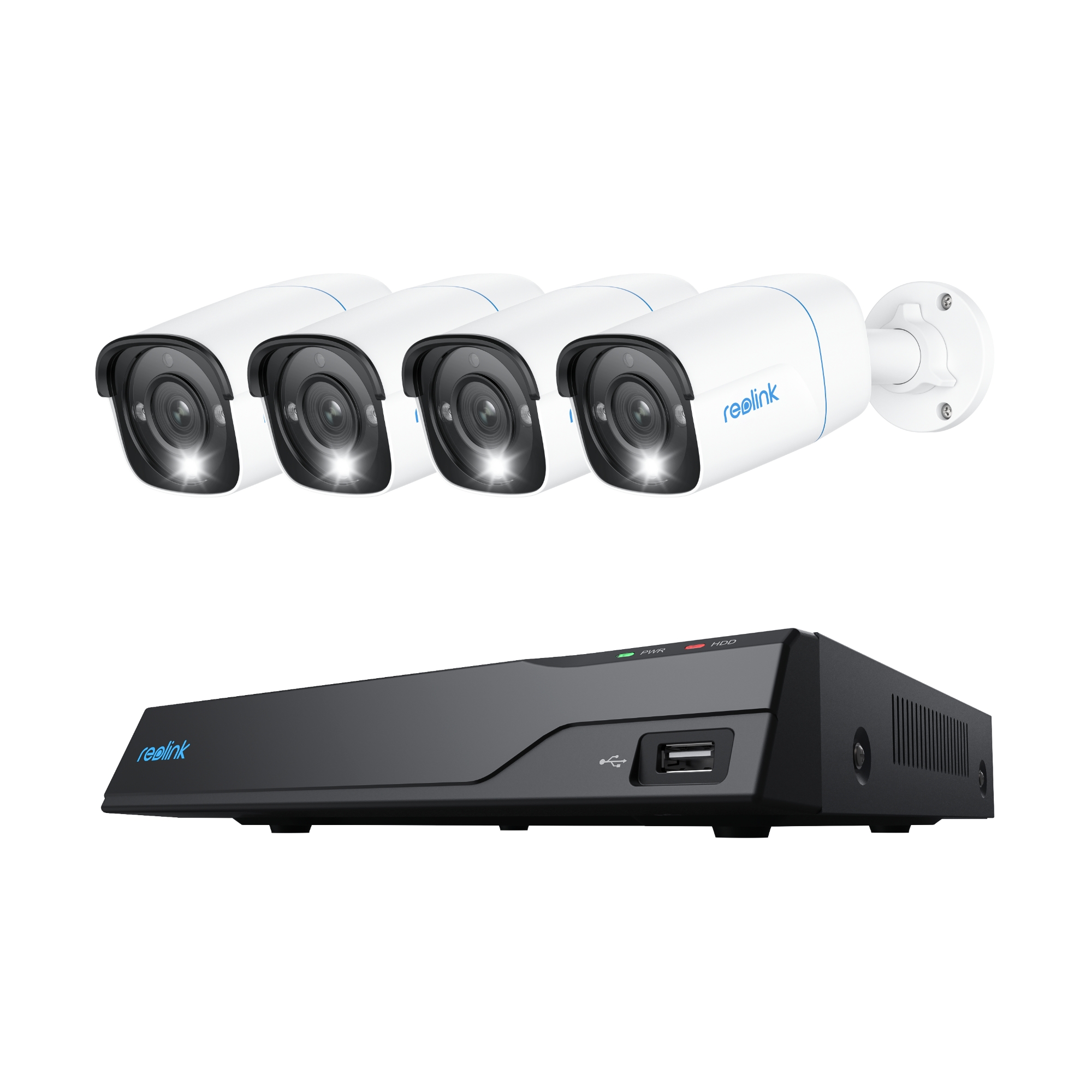 Reolink NVS8-8MB4 – 4K UHD система за сигурност, 8-канален NVR, 30 м ясно нощно виждане, 24/7 запис, интелигентно разпознаване