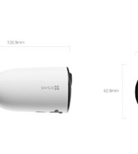 Комплект безжична корпусна IP камера Ezvis CS-CB3/SP (2K) версия AOV(Always-On Video) Ден/Нощ с вграден батерия за автономно захранване (вградена зарядна батерия 5200mAh) и соларен панел (4.2W)