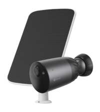 Комплект комплект безжична корпусна IP камера Ден/Нощ Ezviz CS-BC1c/SP(4K) с вграден батерия за автономно захранване (вградена зарядна батерия 10400mAh) и соларен панел (12W)