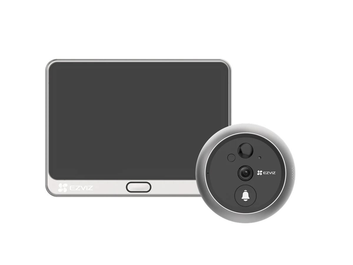 Безжична видео-шпионка EZVIZ CS-DP2 2K (3WPFBS,3MP) с вградена батерия за автономно захранване